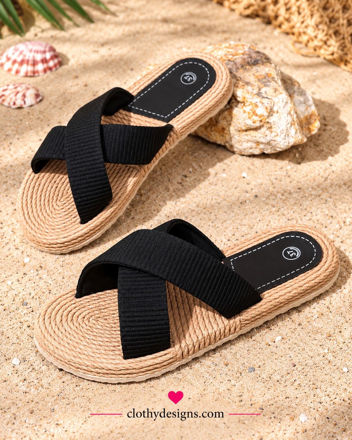 Women's Summer House Slippers – Lightweight Breathable Non-Slip Slides for Home, Beach & Everyday Wear